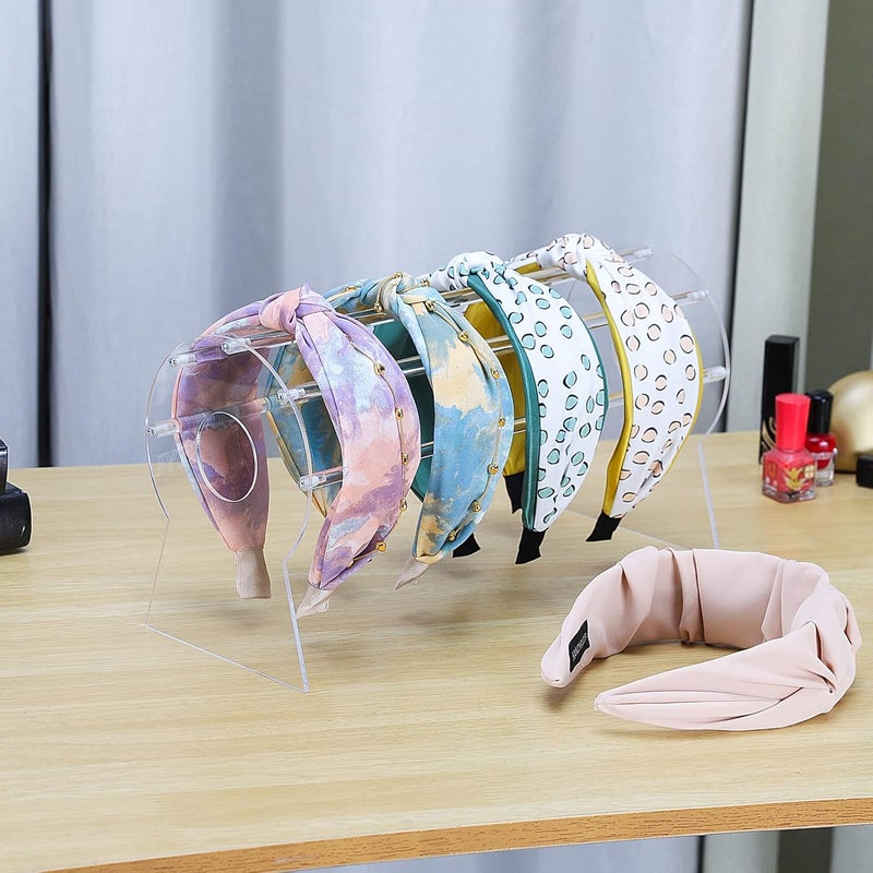 Ausalivan Acrylic Headband Holder Organizer,Headband Storage Display Stand,Disney Mickey and Minnie ear holder,Clear Hair Accessory Rack For Girls Room (Acrylic, 1 Tier) - Image 4
